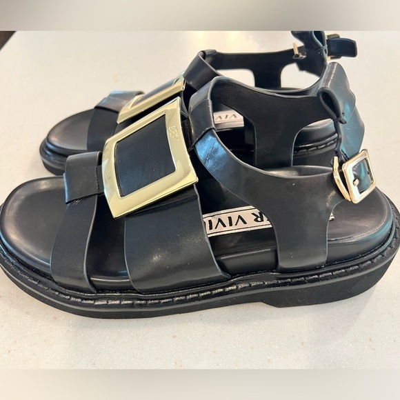 RV Black Chunky Sandals - Picture 3 of 10